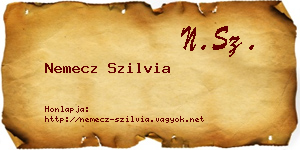 Nemecz Szilvia névjegykártya