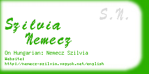 szilvia nemecz business card